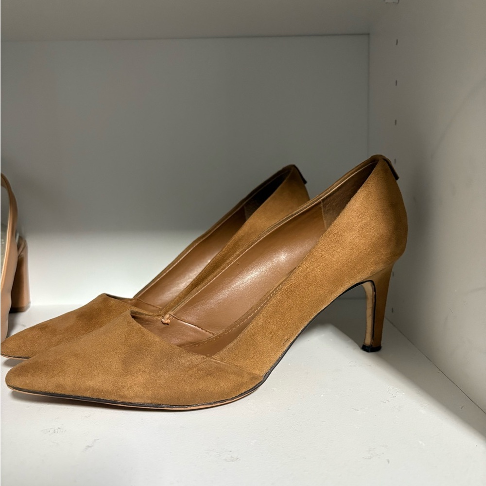 Calvin Klein Women's Brown Suede Heels